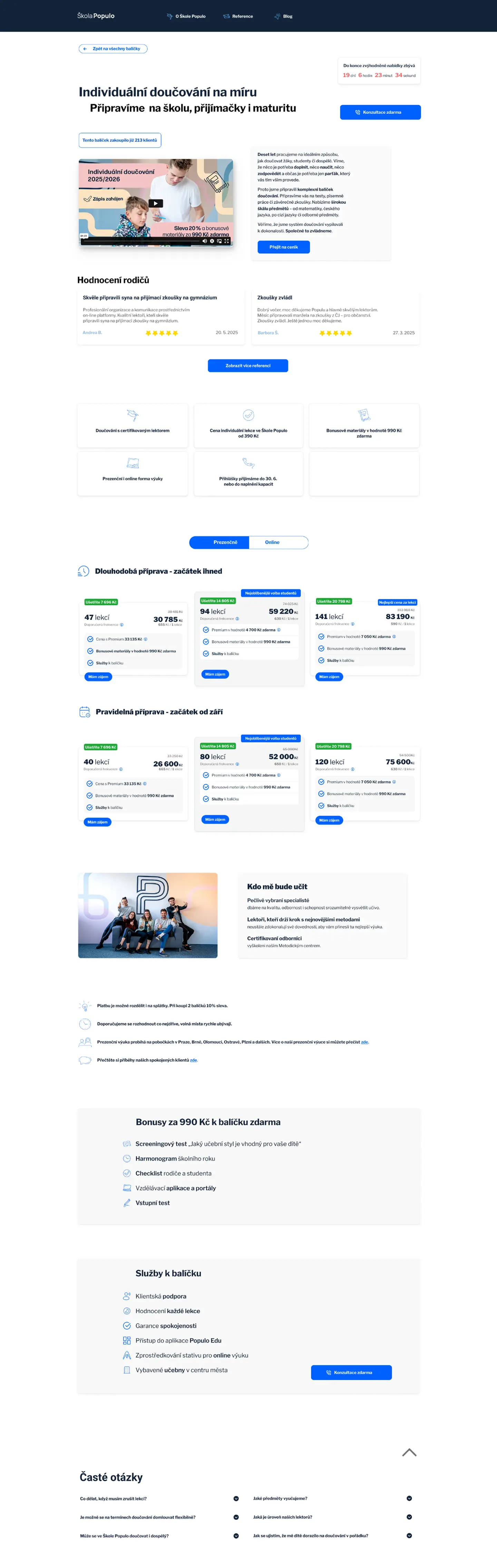 Nový návrh homepage – ukázka