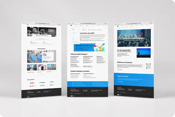 Náhled redesignu webu — Healthcare Institut